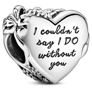 Maid of Honor Engraved Heart Charm