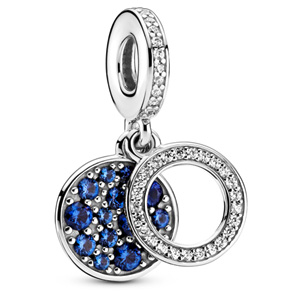 Sparkling Blue Disc Dangle