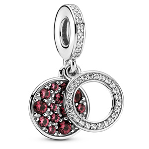 Sparkling Red Disc Double Dangle