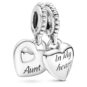 Aunt and Niece Split Heart Dangle