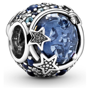 Celestial Blue Sparkling Stars Charm