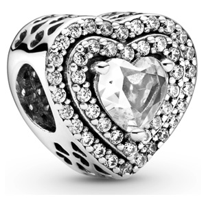 Sparkling Levelled Hearts Charm