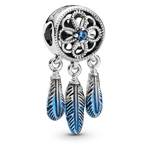 Blue Dreamcatcher Charm