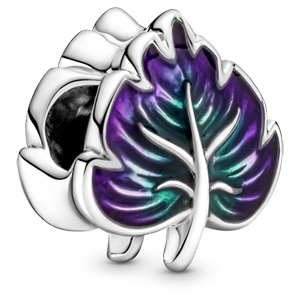 Purple and Green Leaf Charm