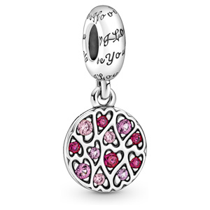 Sparkling Heart Pattern Dangle