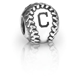 Cleveland Indians Engraved Baseball Charm